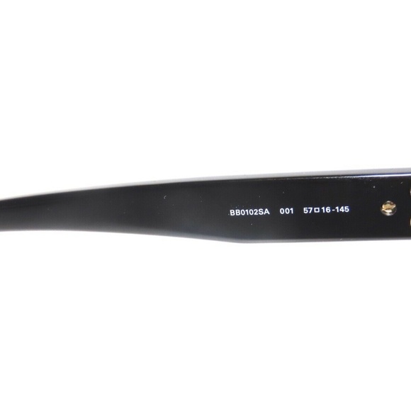 Balenciaga BB0102SA 0102S 001 Black Gold Gray Sunglasses - Picture 3 of 5